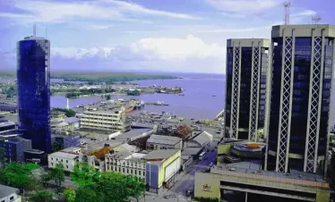 New financial complex and nicholas tower in Port of Spain Trinidad.