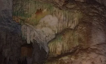 Natural geological formations consisting of stalagmites, stalactites, pillars, flow stones-3