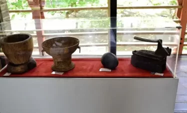 recovered historical artifacts at the pitch lake museum.