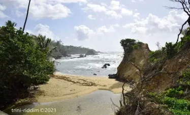 a view of th east coast trinidad, matura turtle watch