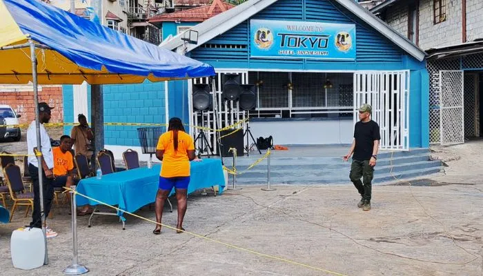 a steelpan yard in Trinidad, home of Winston Spree Simon